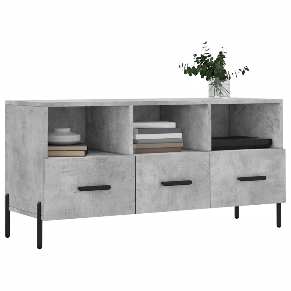 Modern Wooden TV Tele Stand Unit Cabinet With 3 Drawers & Storage Compartments