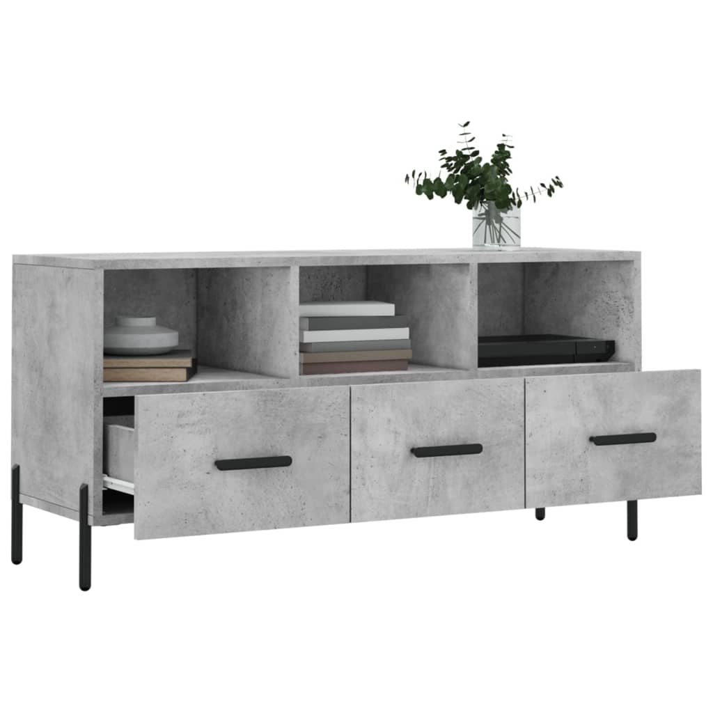 Modern Wooden TV Tele Stand Unit Cabinet With 3 Drawers & Storage Compartments