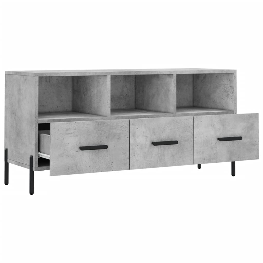 Modern Wooden TV Tele Stand Unit Cabinet With 3 Drawers & Storage Compartments