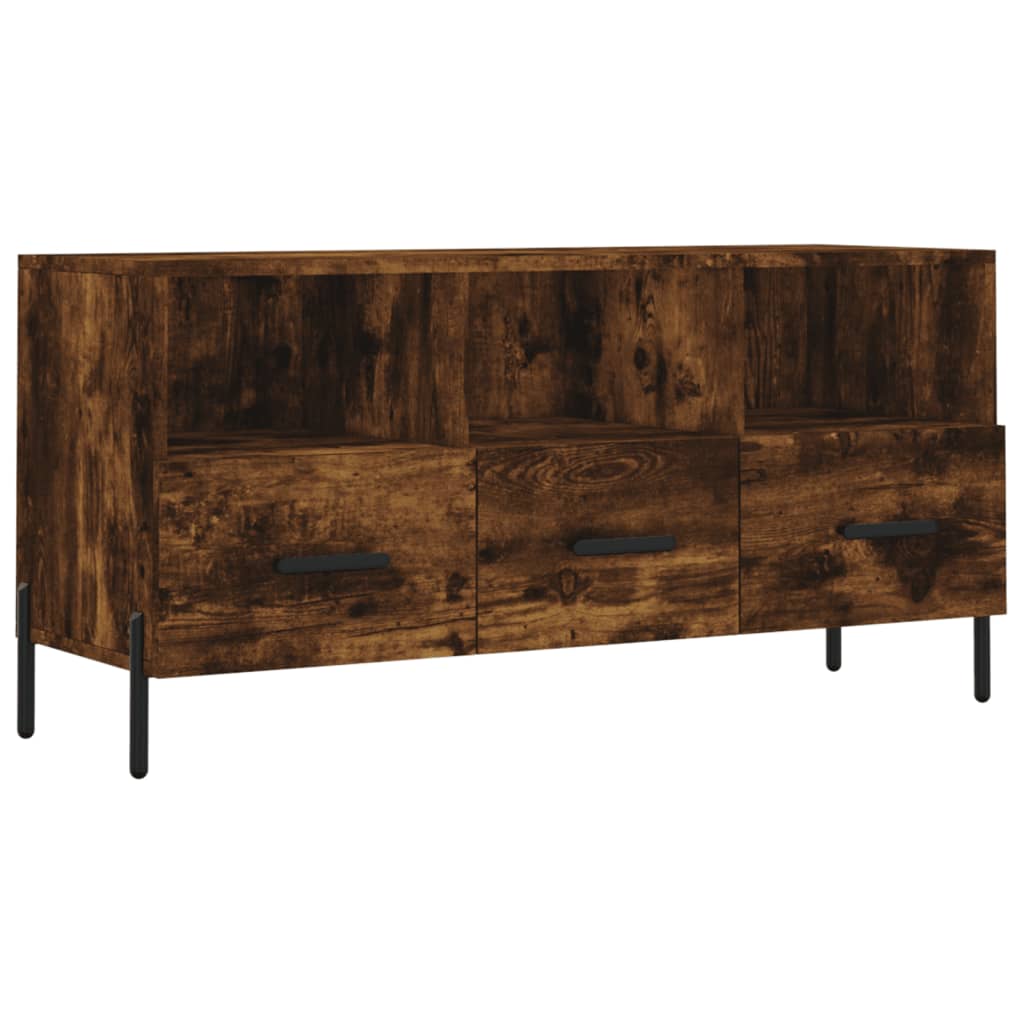 Modern Wooden TV Tele Stand Unit Cabinet With 3 Drawers & Storage Compartments