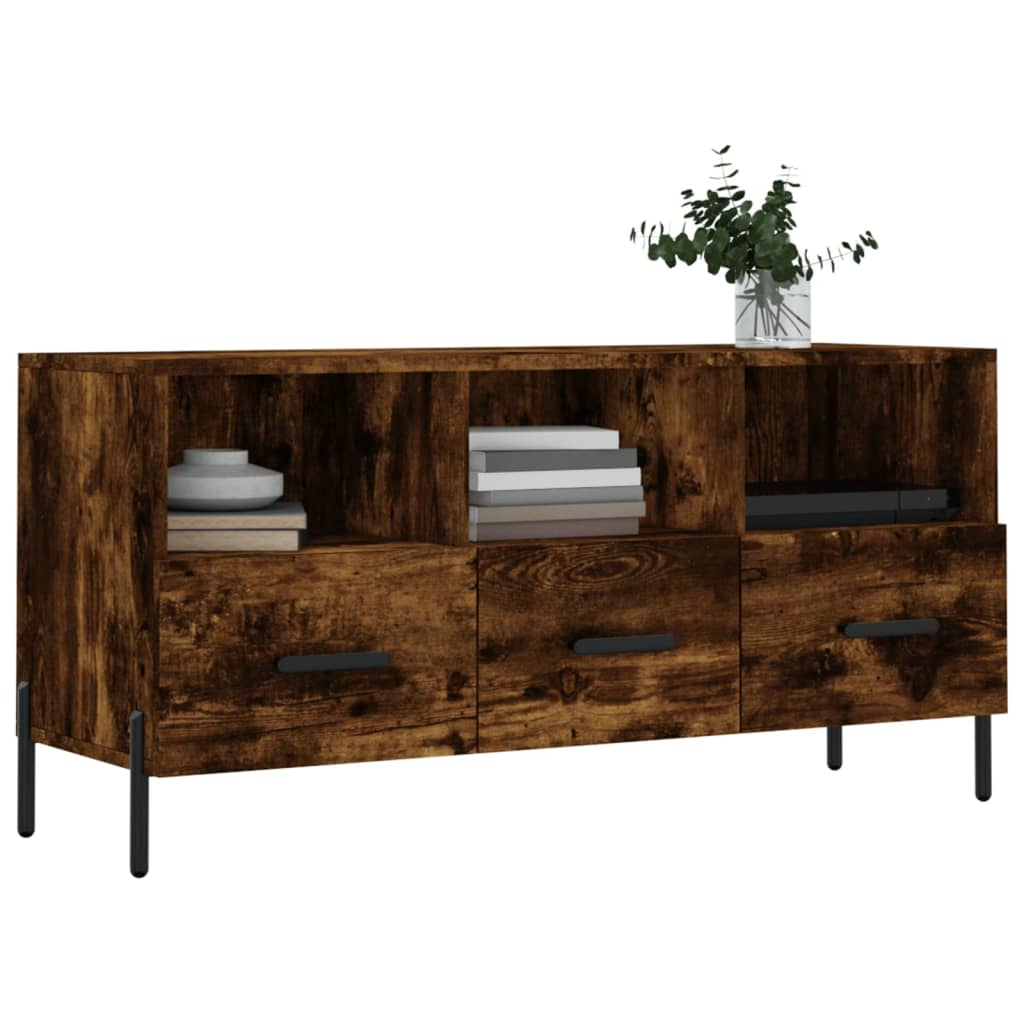 Modern Wooden TV Tele Stand Unit Cabinet With 3 Drawers & Storage Compartments