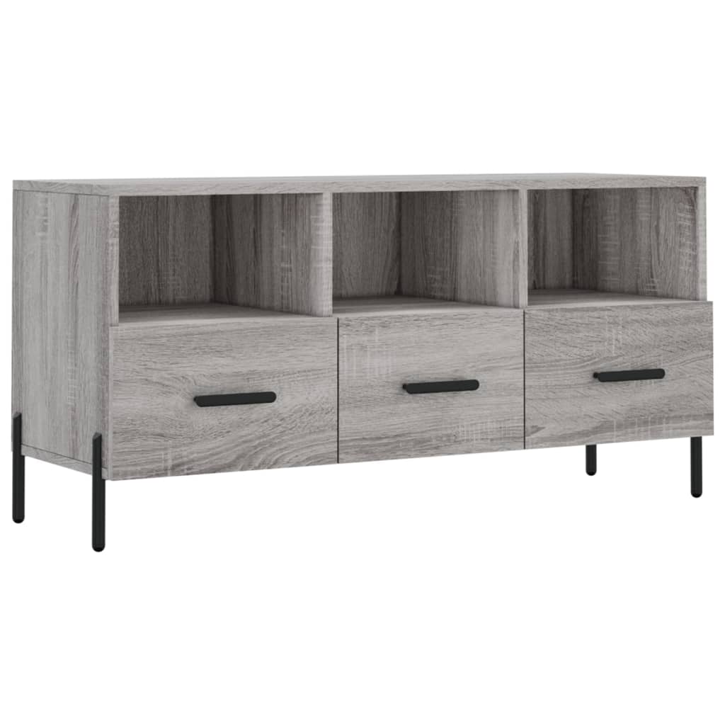 Modern Wooden TV Tele Stand Unit Cabinet With 3 Drawers & Storage Compartments
