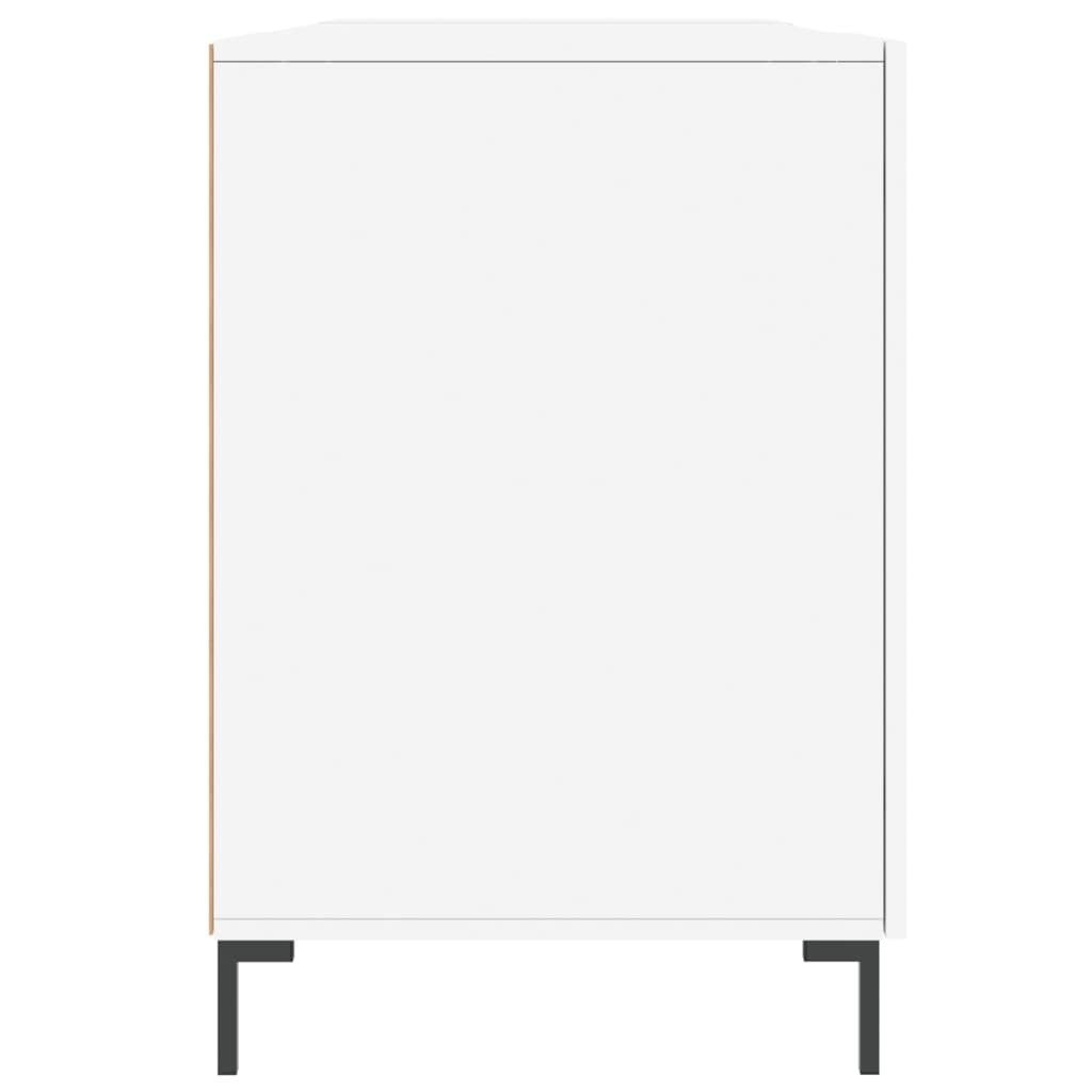 Desk White 140x50x75 cm Engineered Wood