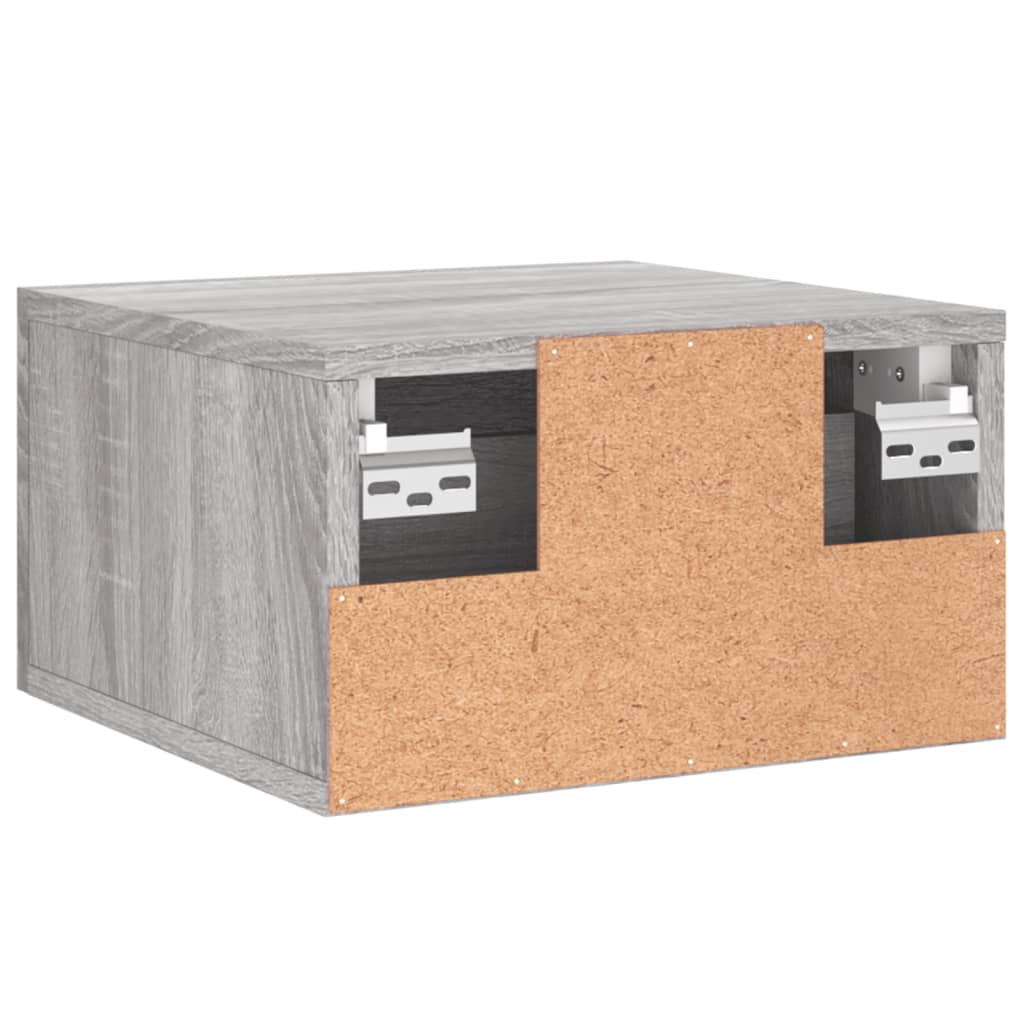 Wall-mounted Bedside Cabinet Grey Sonoma 35x35x20 cm