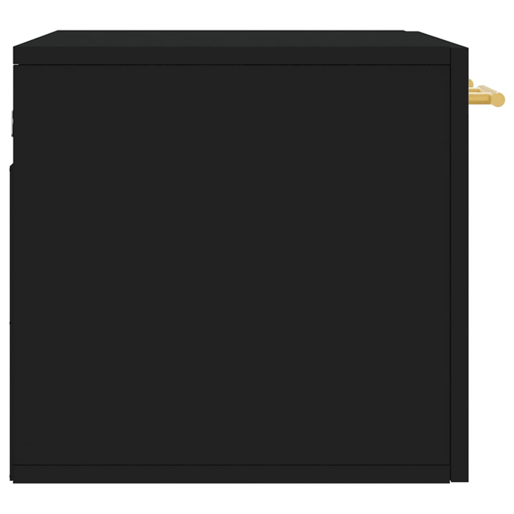 Wall Cabinet Black 60x36.5x35 cm Engineered Wood