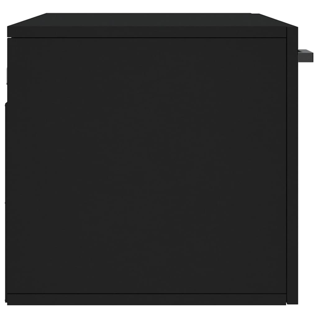 Wall Cabinet Black 80x36.5x35 cm Engineered Wood