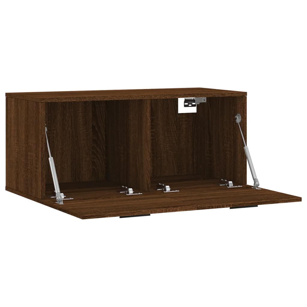 Wall Cabinet Brown Oak 80x36.5x35 cm Engineered Wood