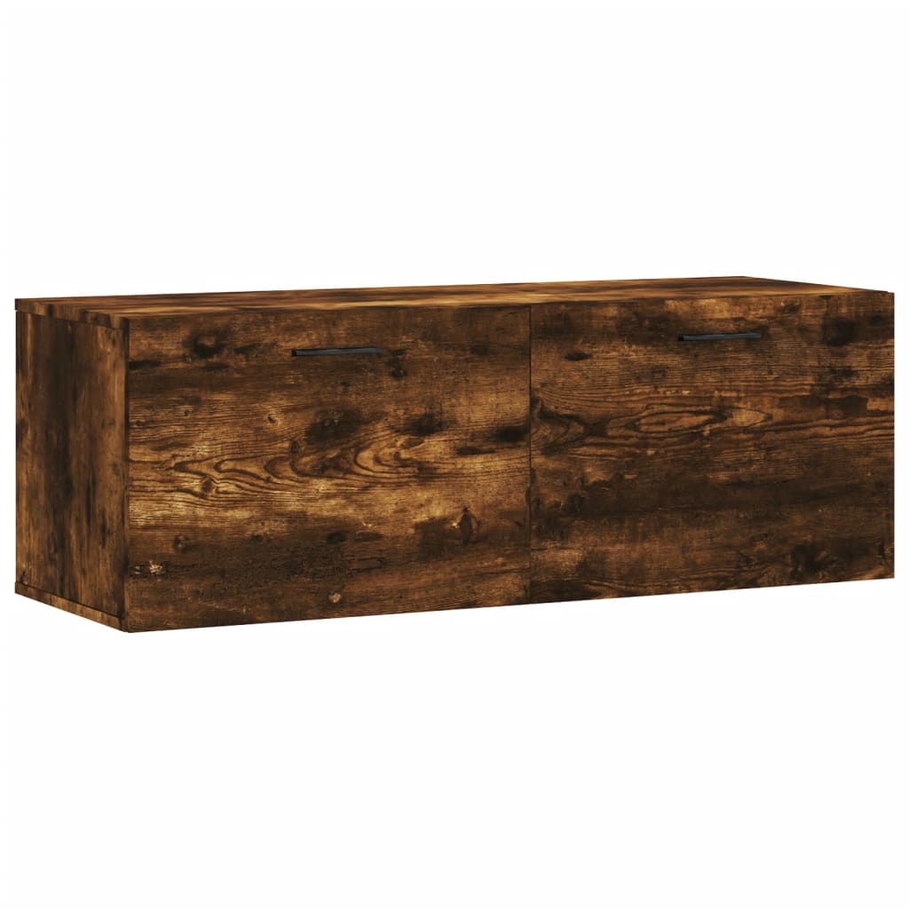 Wall Cabinet Smoked Oak 100x36.5x35 cm Engineered Wood