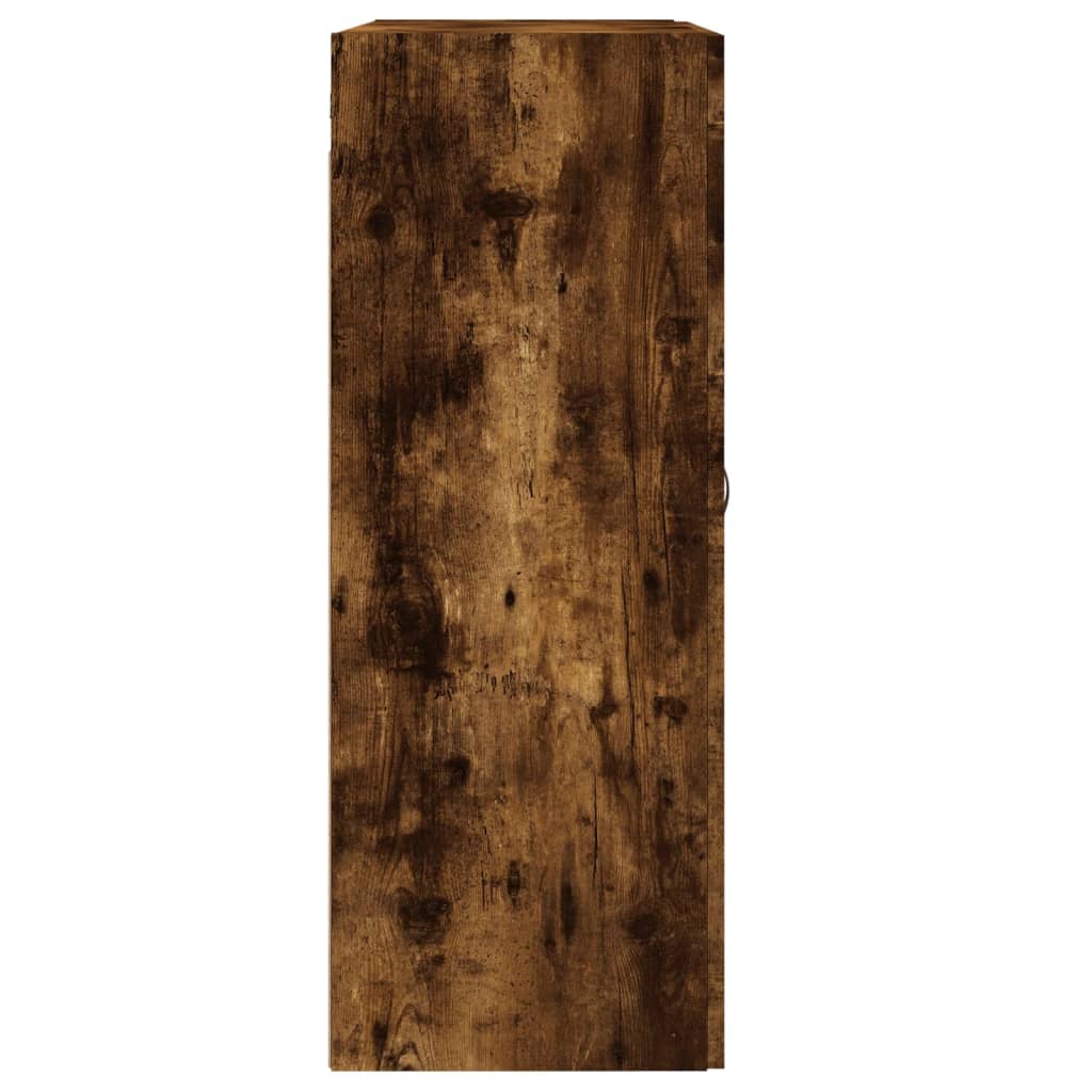 Wall Mounted Cabinet Smoked Oak 69.5x34x90 cm Engineered Wood