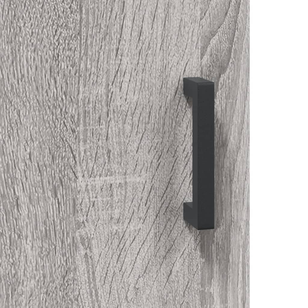 Wall Mounted Cabinet Grey Sonoma 69.5x34x90 cm Engineered Wood
