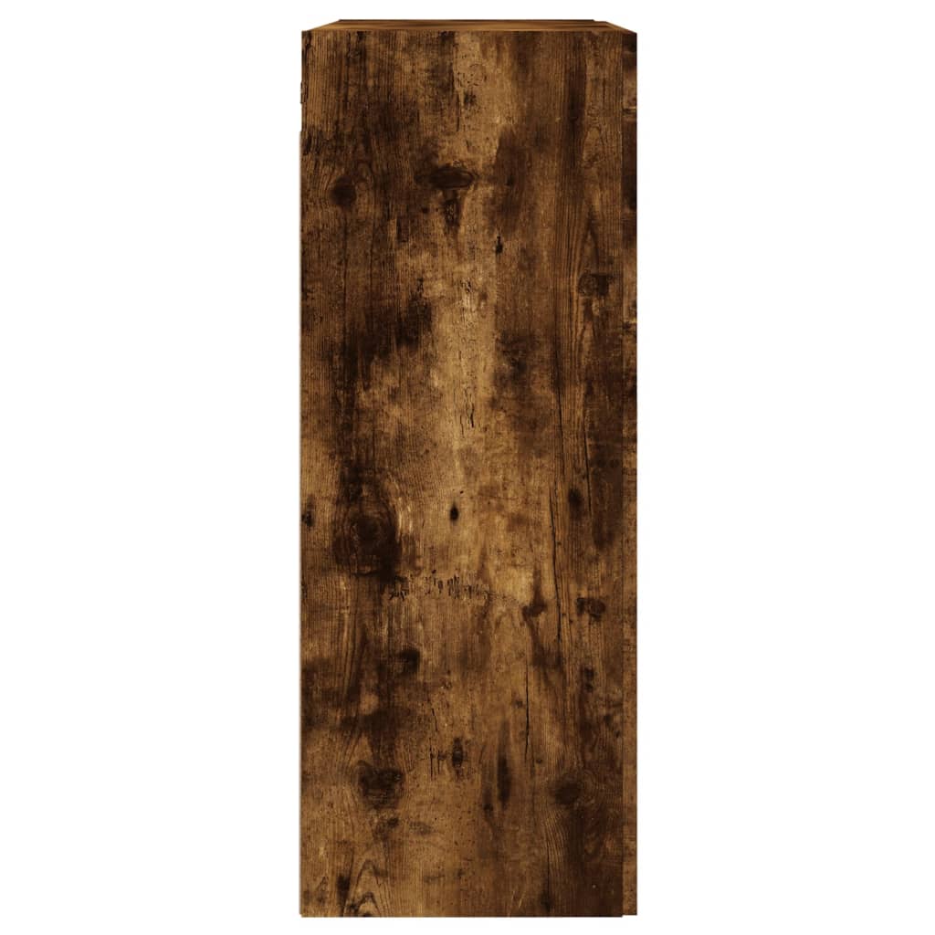 Wall Mounted Cabinet Smoked Oak 69.5x34x90 cm Engineered Wood