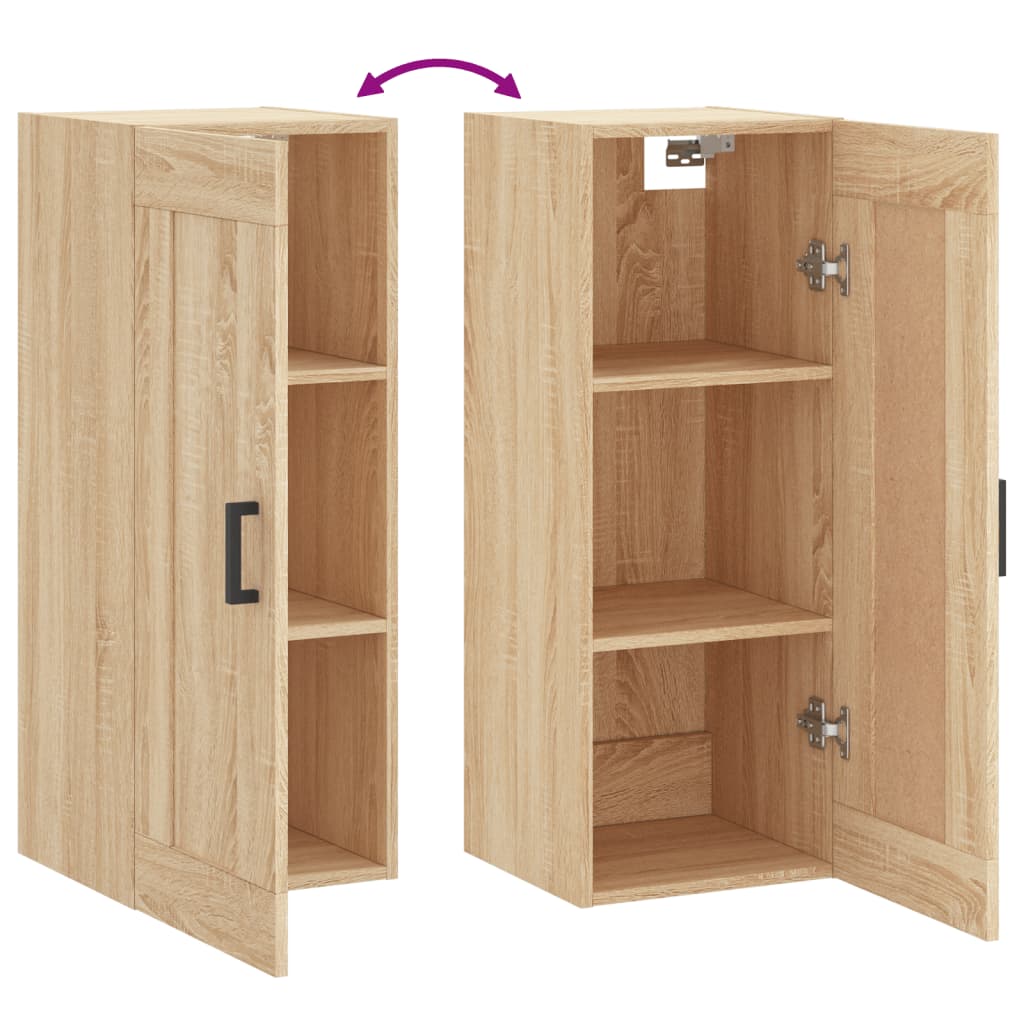 Wall Mounted Cabinet Sonoma Oak 34.5x34x90 cm Engineered Wood