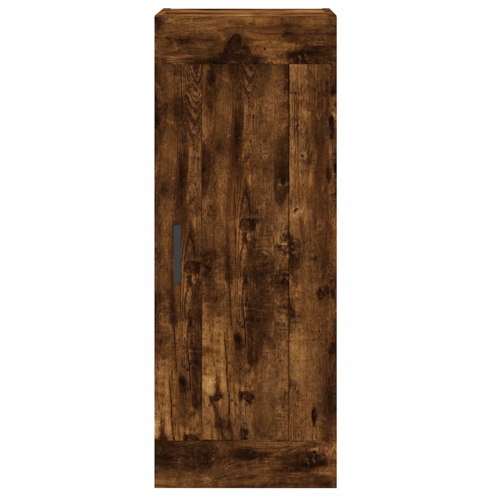 Wall Mounted Cabinet Smoked Oak 34.5x34x90 cm Engineered Wood