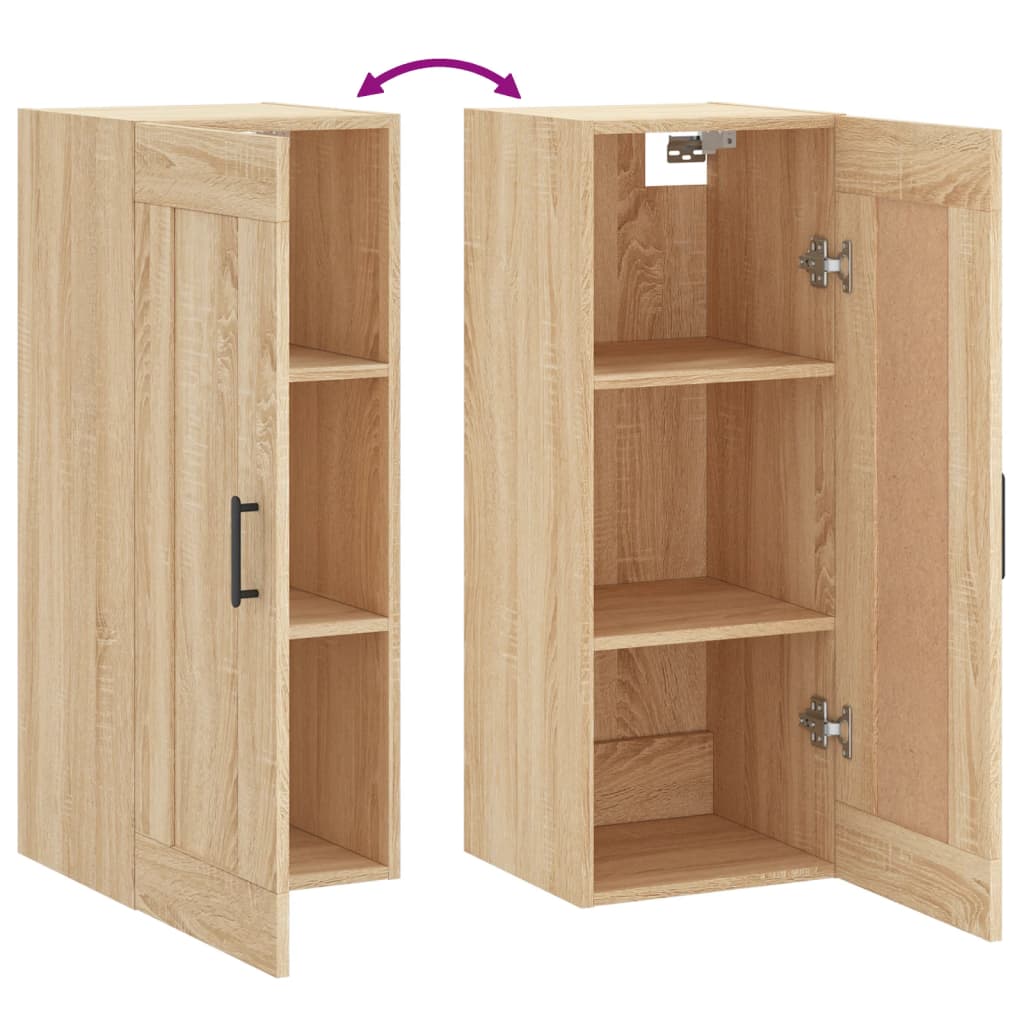 Wall Mounted Cabinet Sonoma Oak 34.5x34x90 cm Engineered Wood