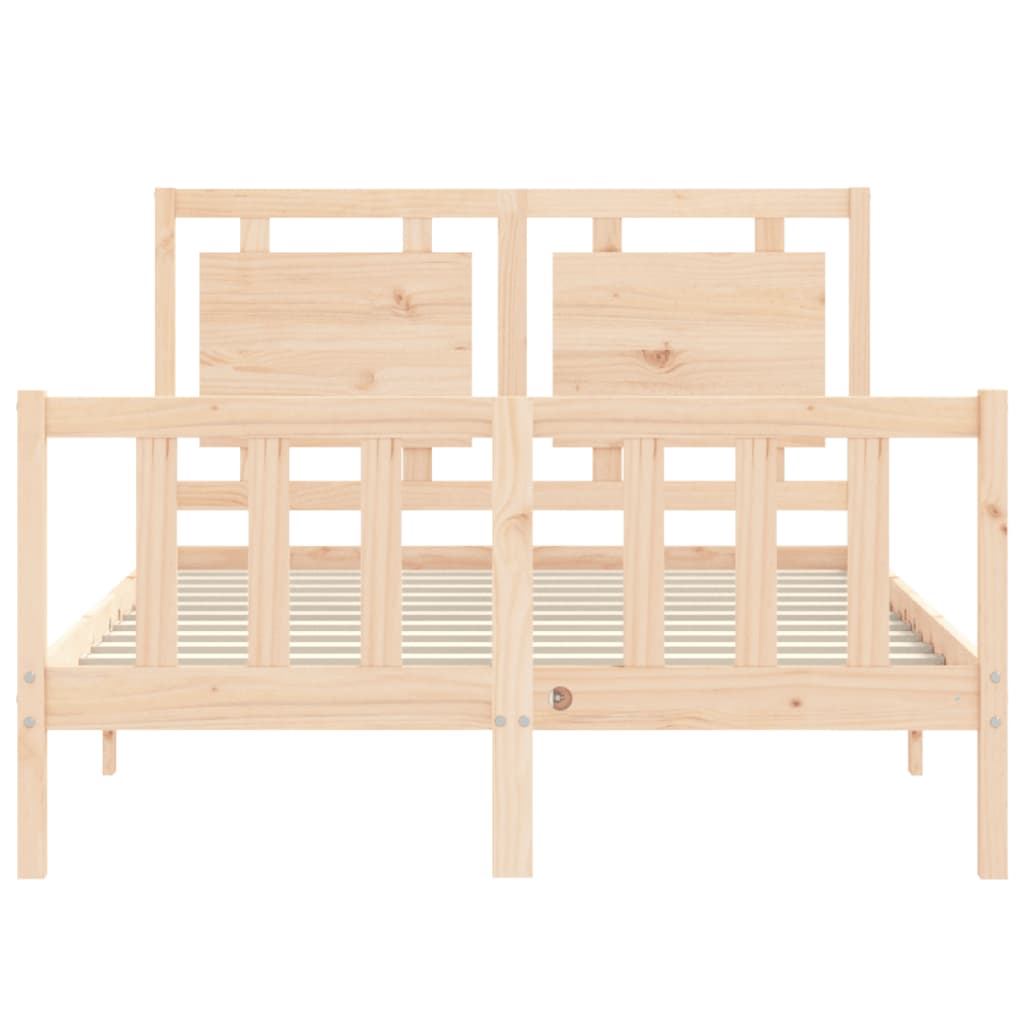 Bed Frame without Mattress 140x190 cm Solid Wood Pine