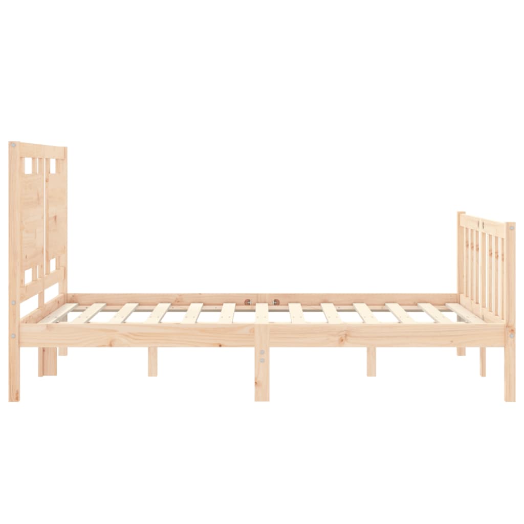Bed Frame without Mattress 140x190 cm Solid Wood Pine