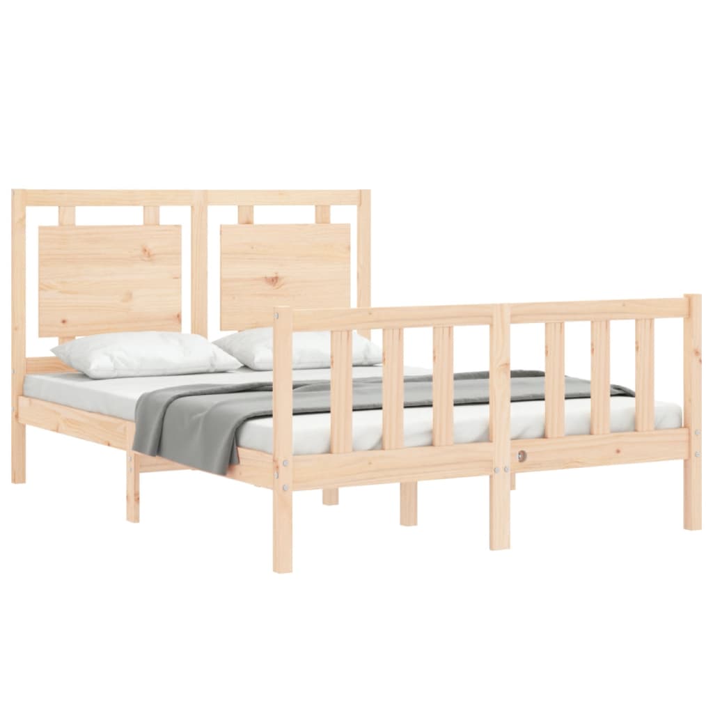 Bed Frame without Mattress 120x200 cm Solid Wood Pine