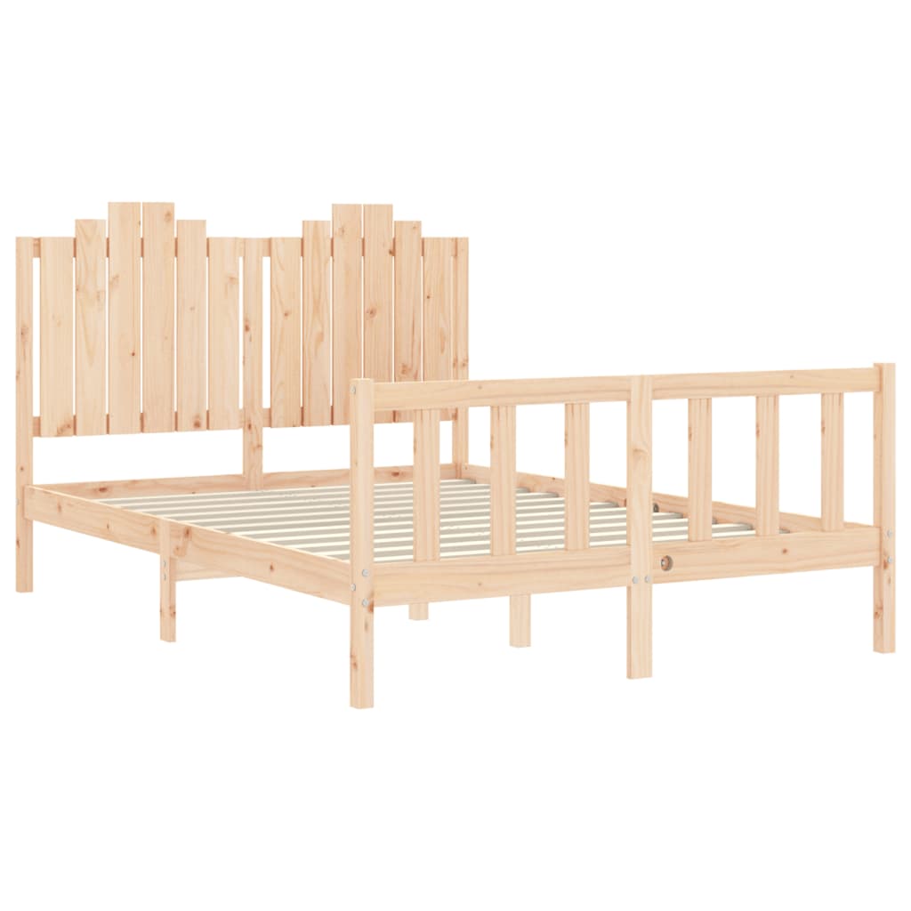 Bed Frame without Mattress 140x190 cm Solid Wood Pine