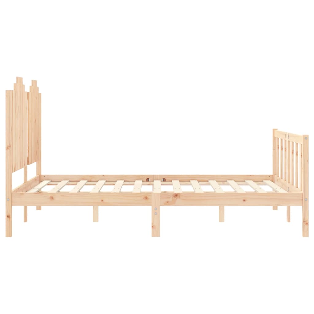 Bed Frame without Mattress 140x190 cm Solid Wood Pine
