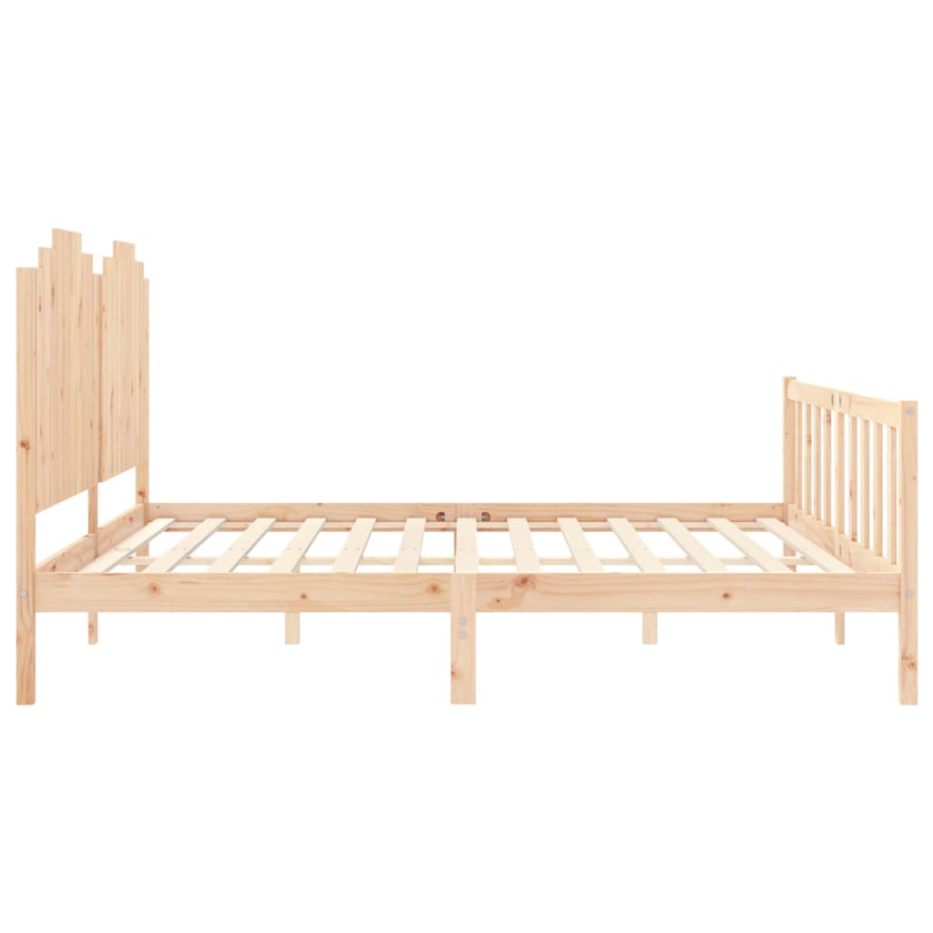 Bed Frame without Mattress 200x200 cm Solid Wood Pine