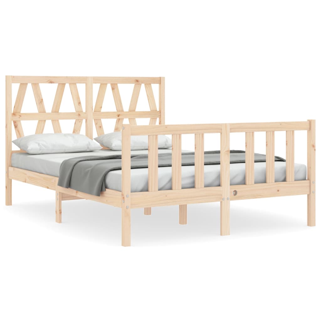 Bed Frame without Mattress 120x200 cm Solid Wood Pine