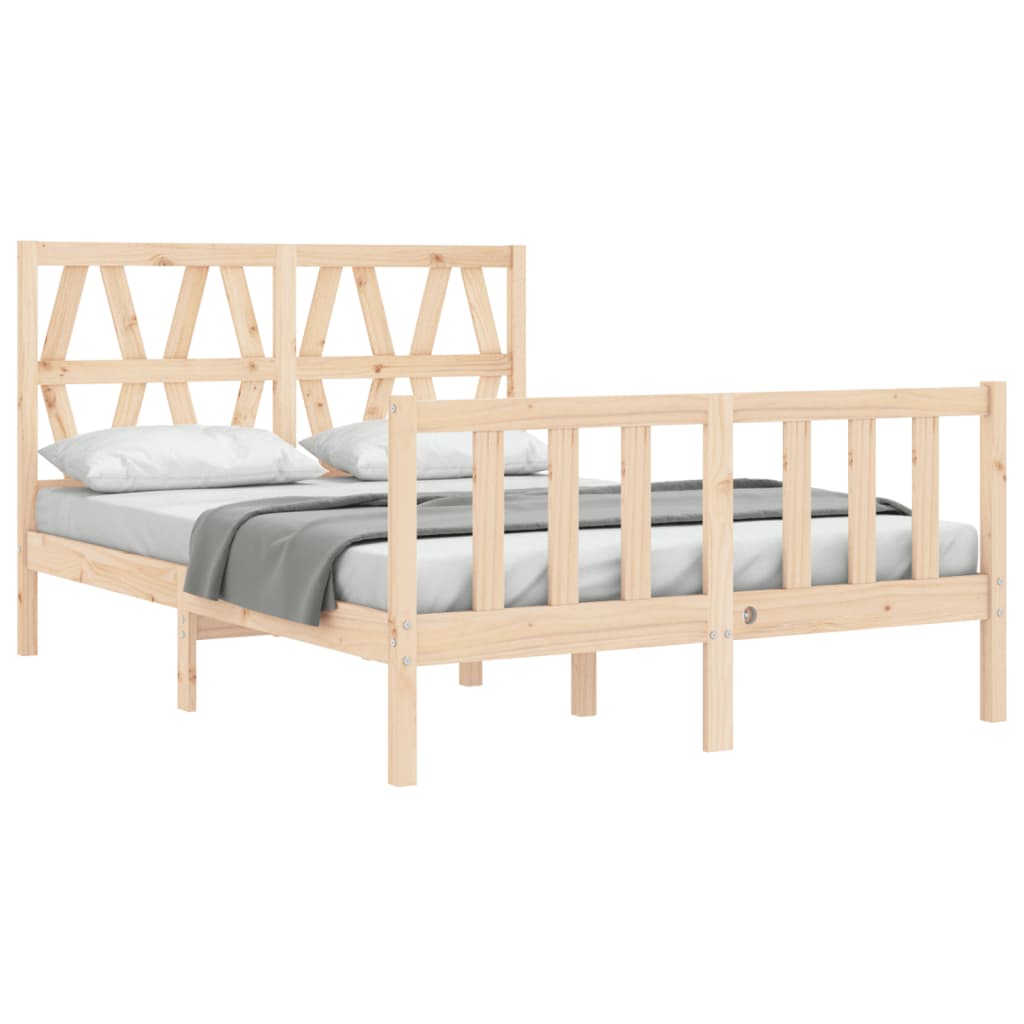 Bed Frame without Mattress 120x200 cm Solid Wood Pine
