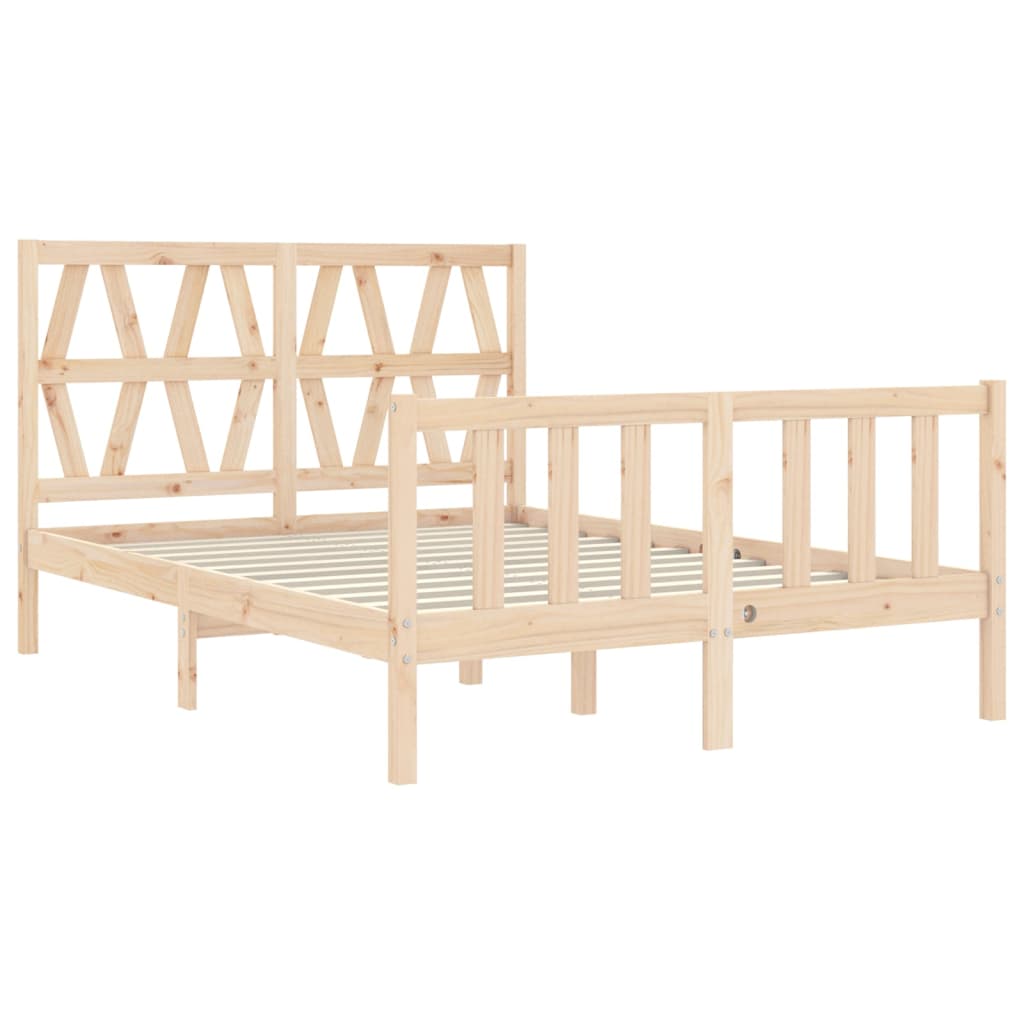 Bed Frame without Mattress 120x200 cm Solid Wood Pine