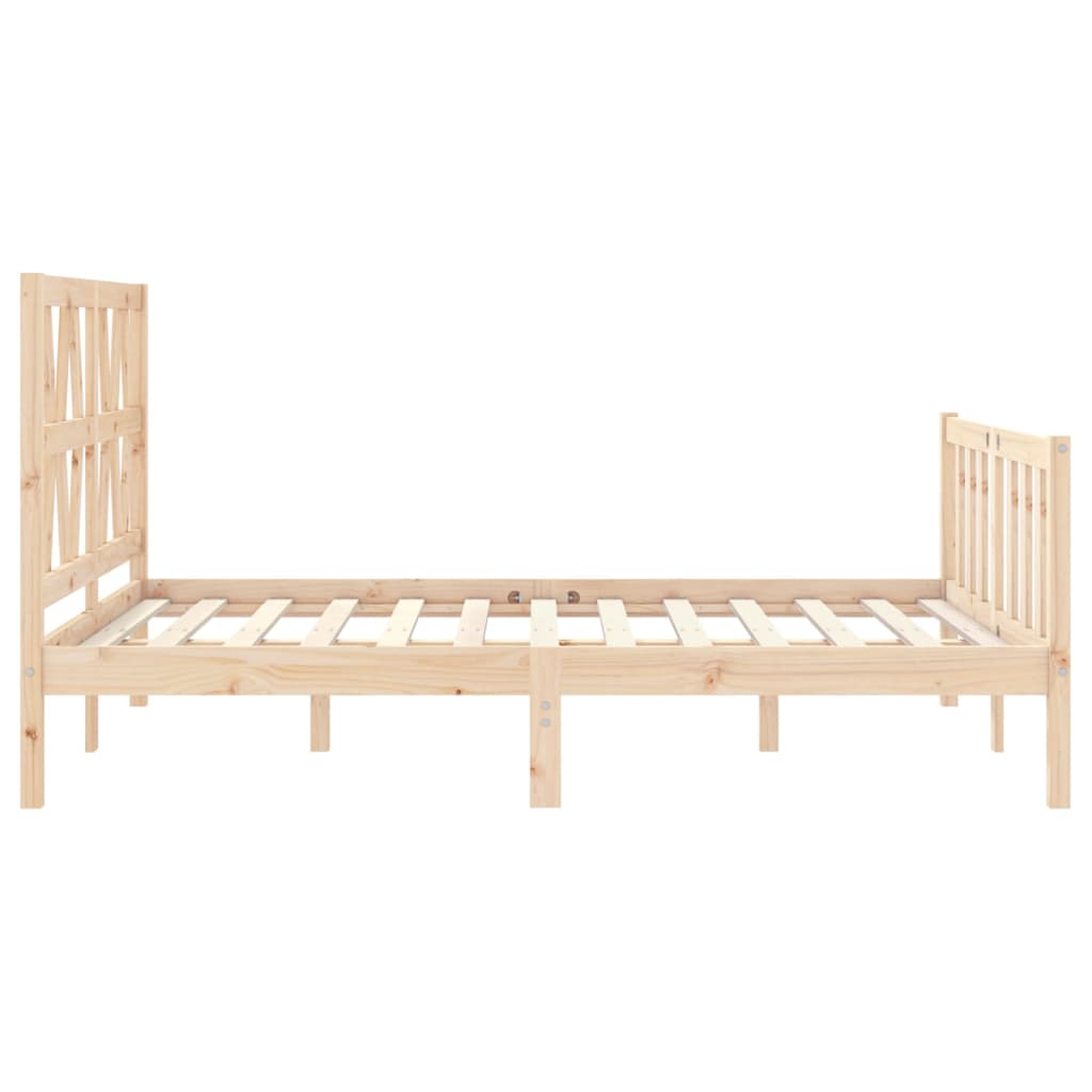 Bed Frame without Mattress 120x200 cm Solid Wood Pine