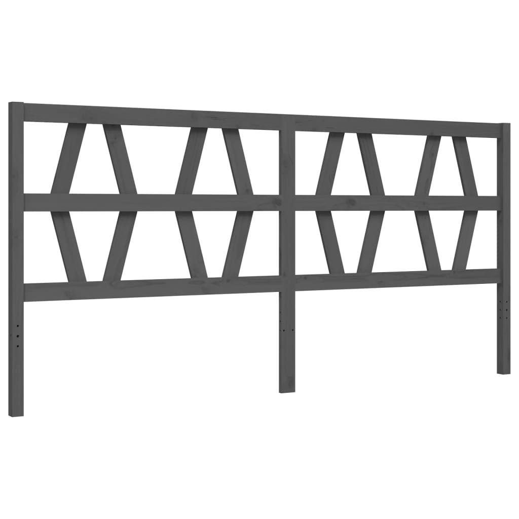 Bed Frame without Mattress Grey 200x200 cm Solid Wood Pine