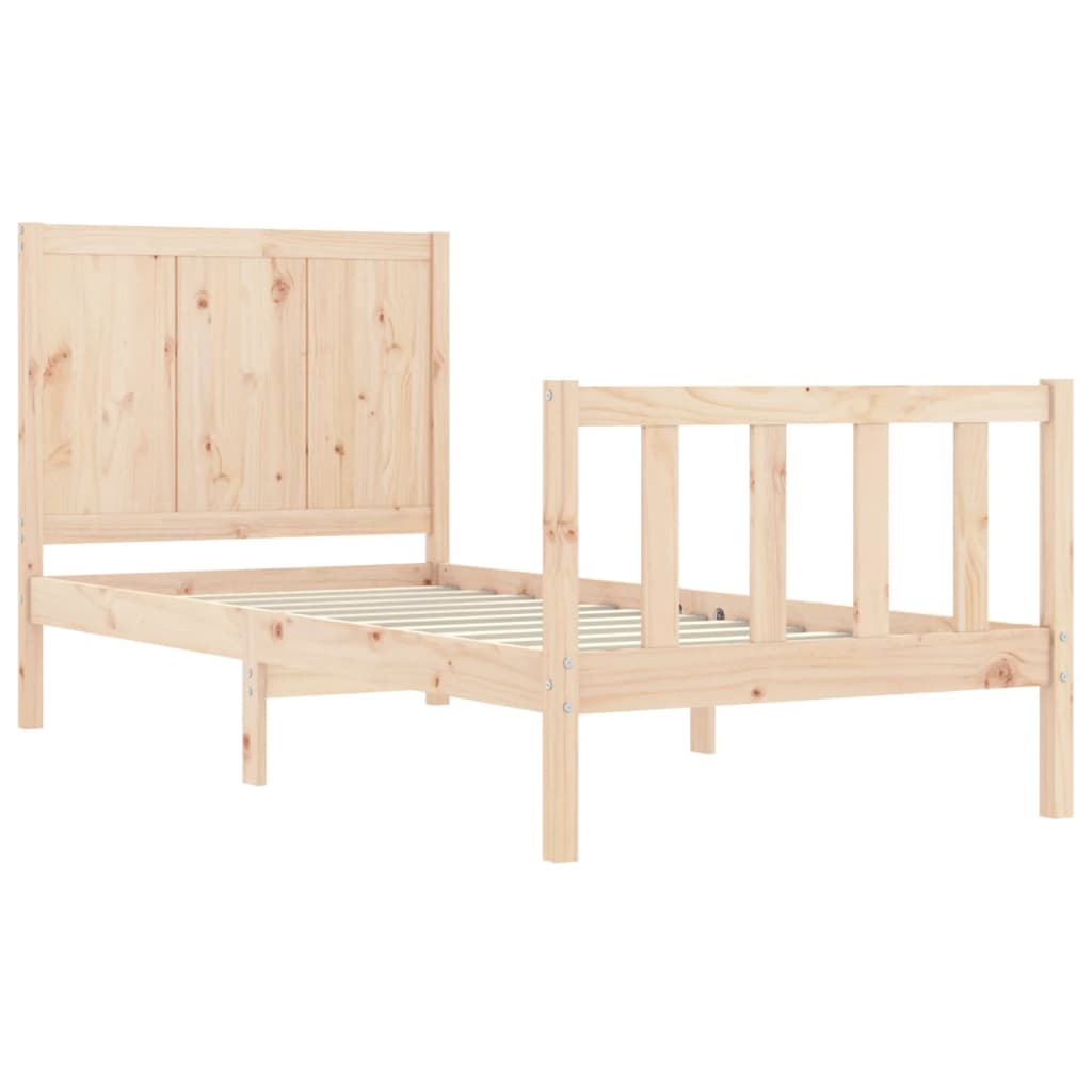 Bed Frame without Mattress 100x200 cm Solid Wood Pine