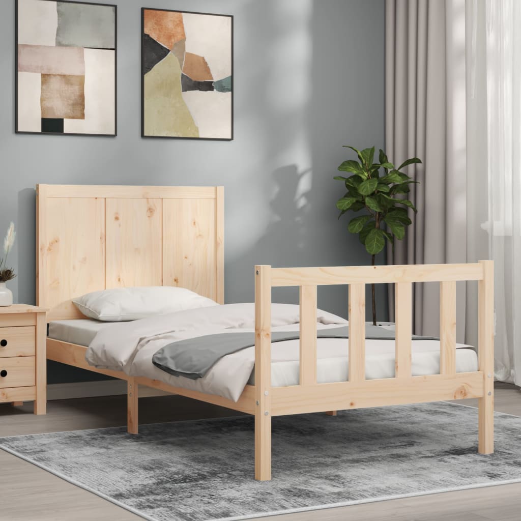 Bed Frame without Mattress 100x200 cm Solid Wood Pine