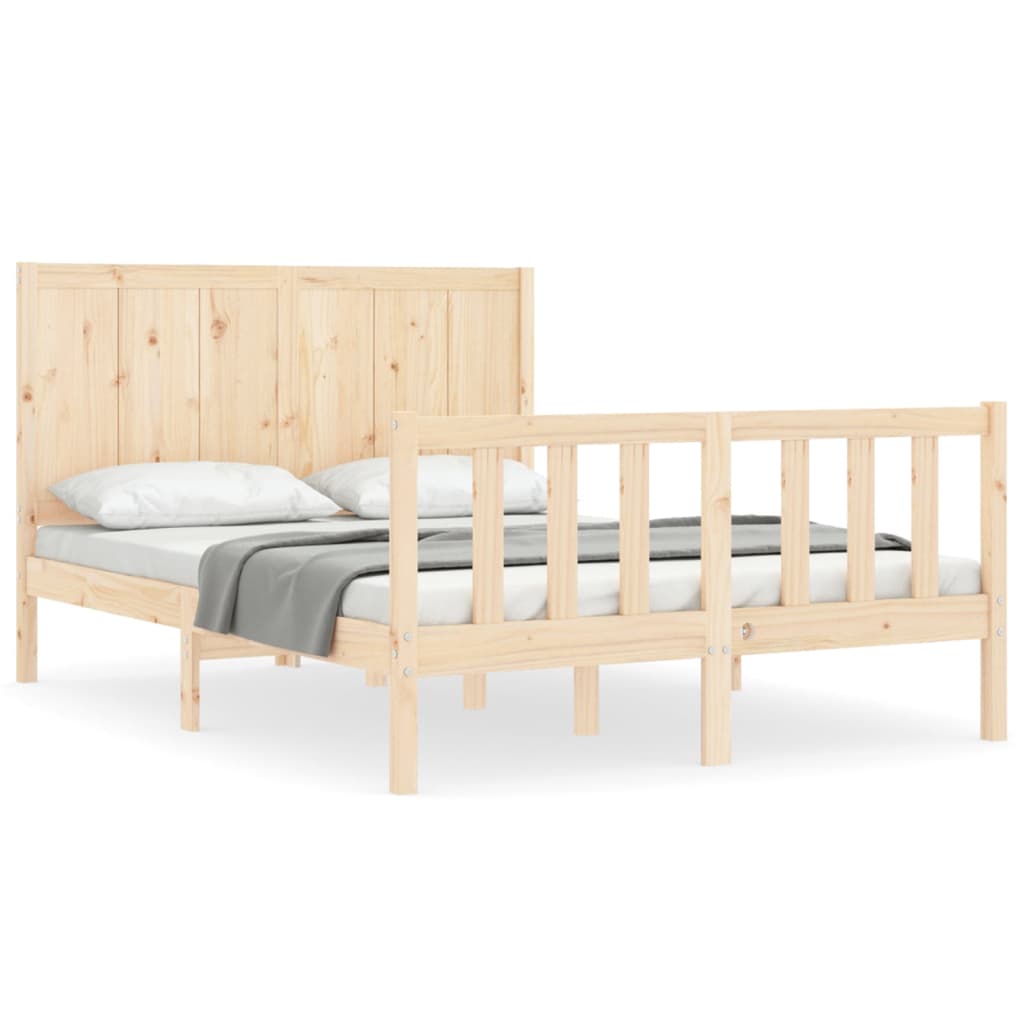 Bed Frame without Mattress 120x200 cm Solid Wood Pine