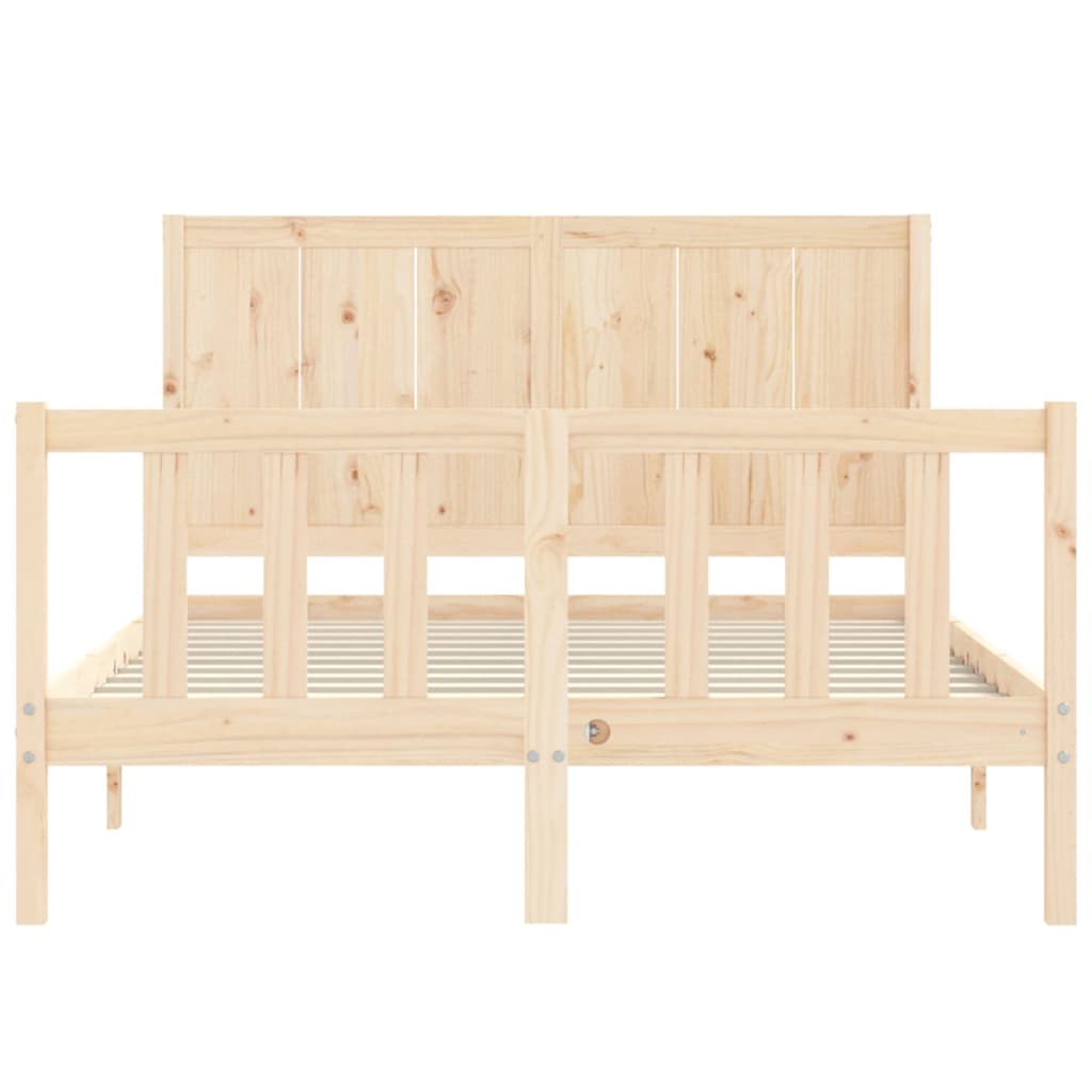 Bed Frame without Mattress 120x200 cm Solid Wood Pine