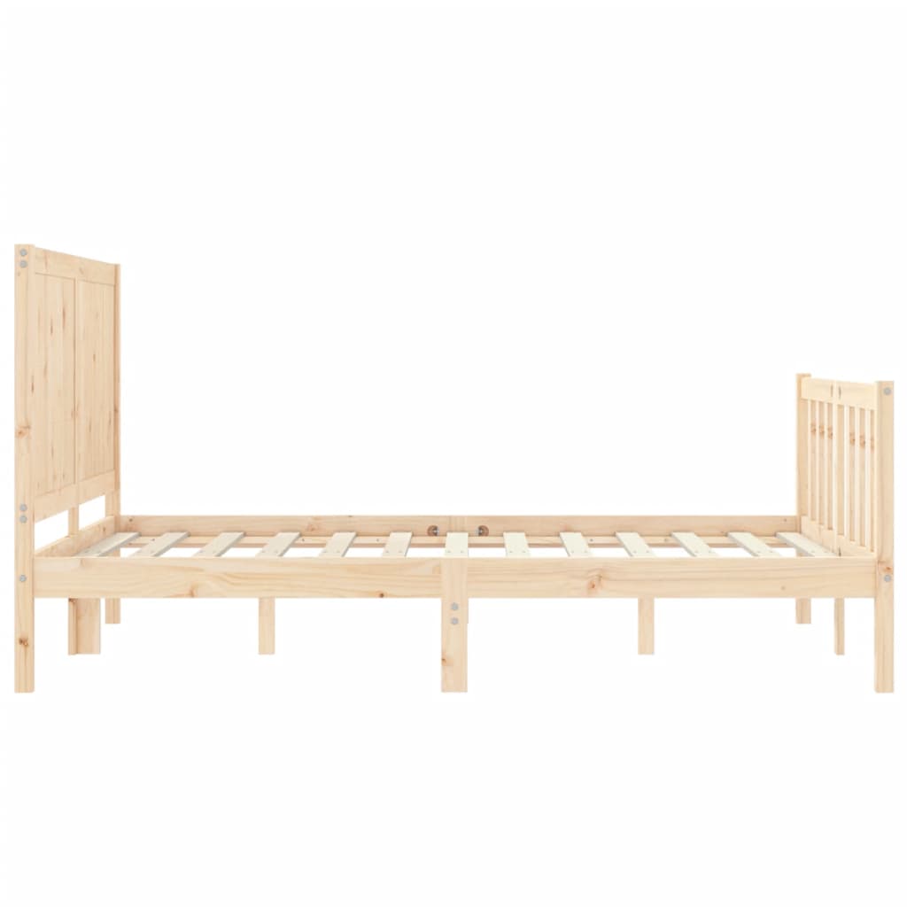 Bed Frame without Mattress 120x200 cm Solid Wood Pine