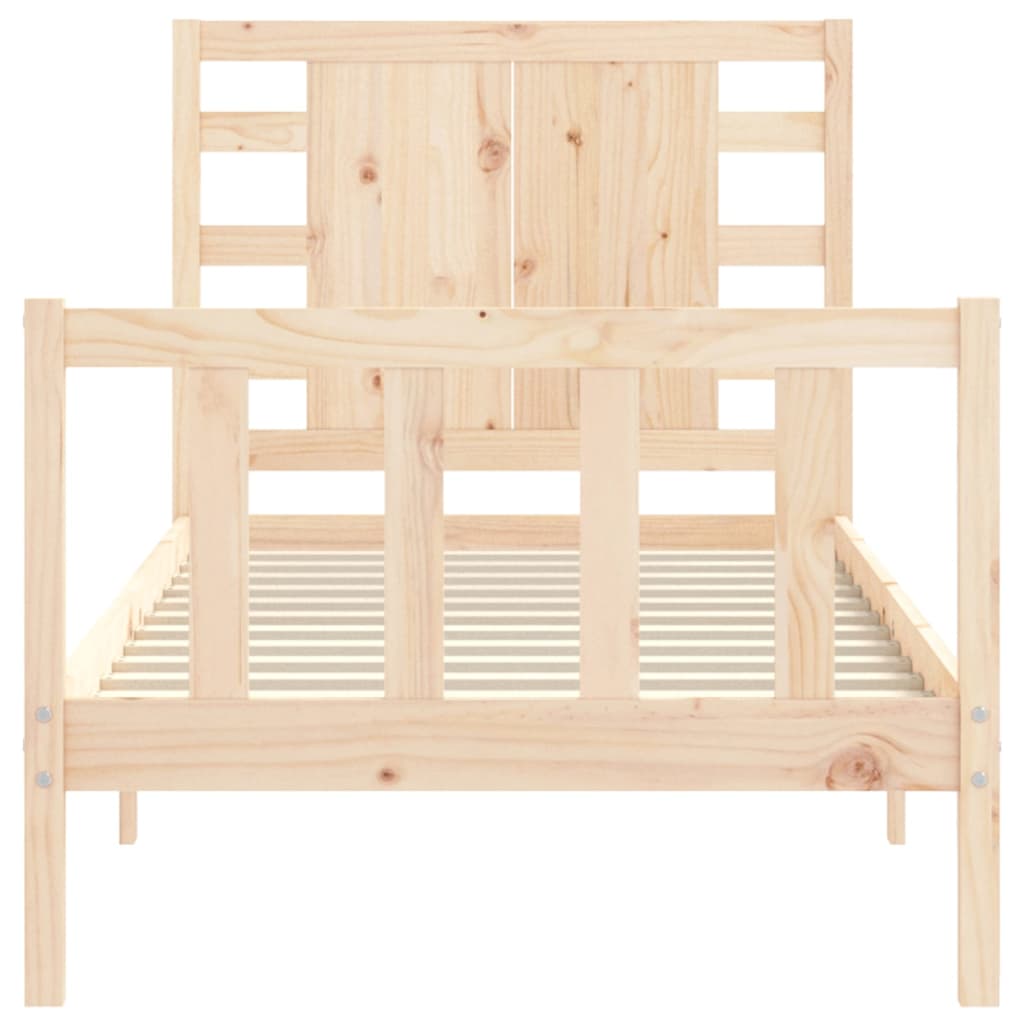 Bed Frame without Mattress 90x200 cm Solid Wood Pine