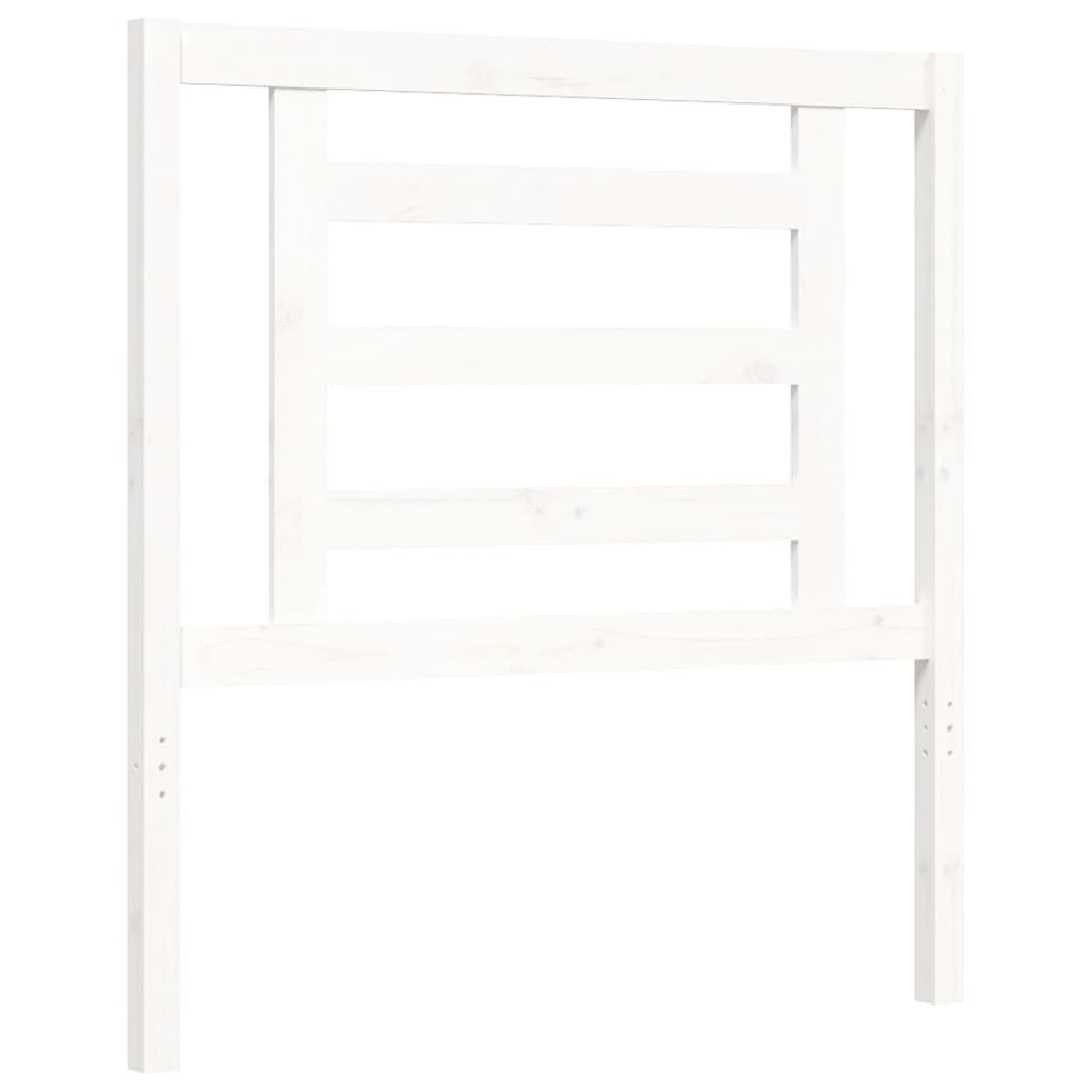 Bed Frame without Mattress White 90x200 cm Solid Wood Pine