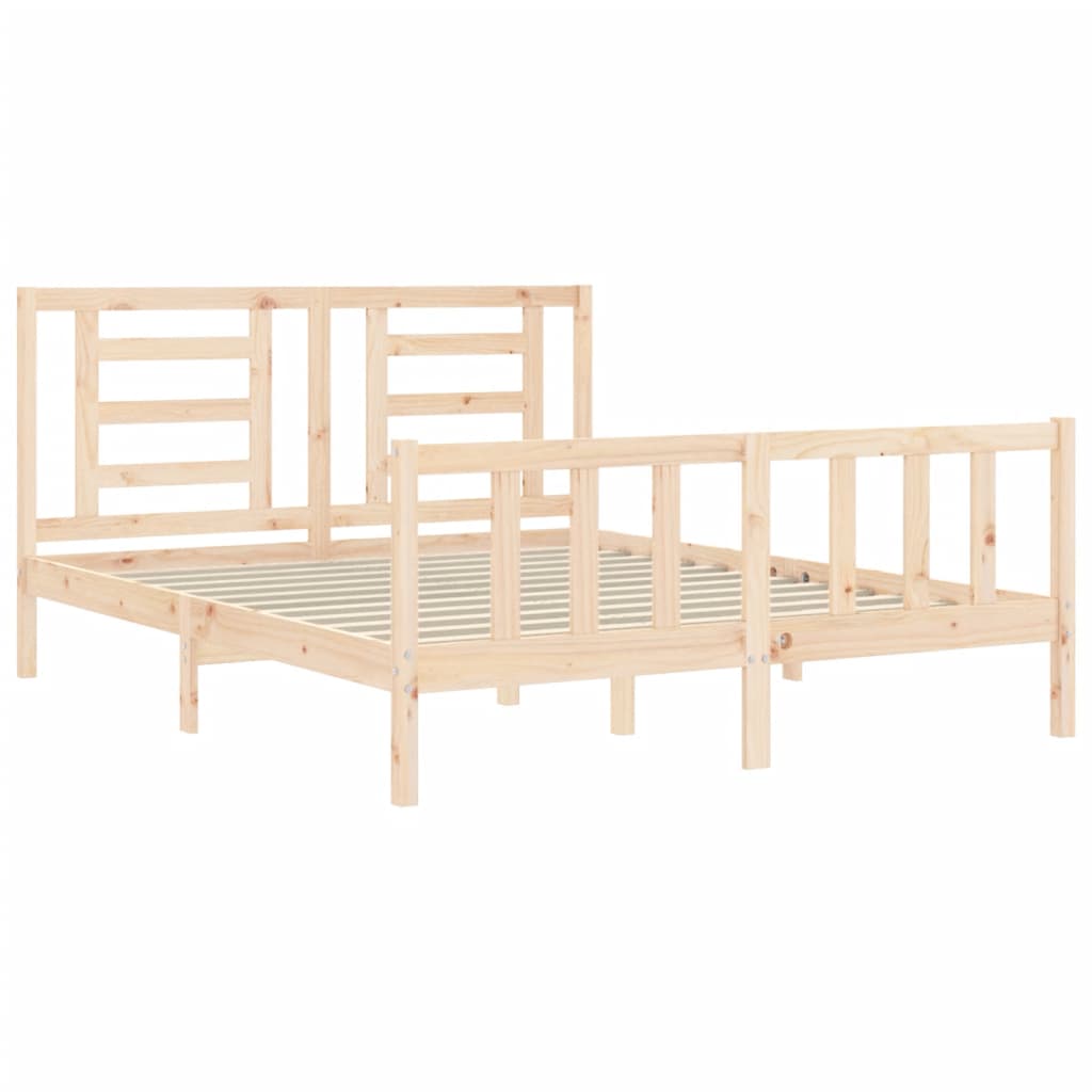 Bed Frame without Mattress 160x200 cm Solid Wood Pine