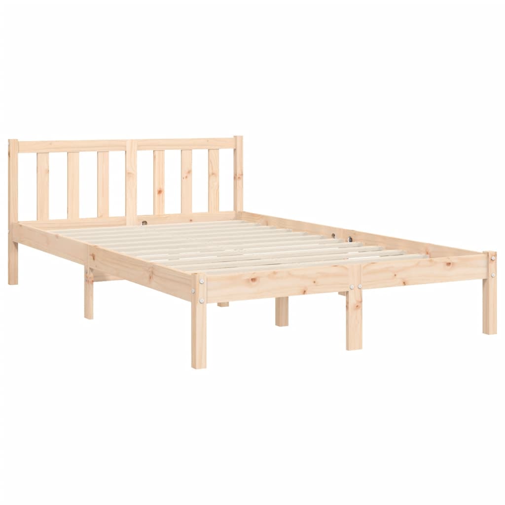 Bed Frame without Mattress 120x200 cm Solid Wood Pine