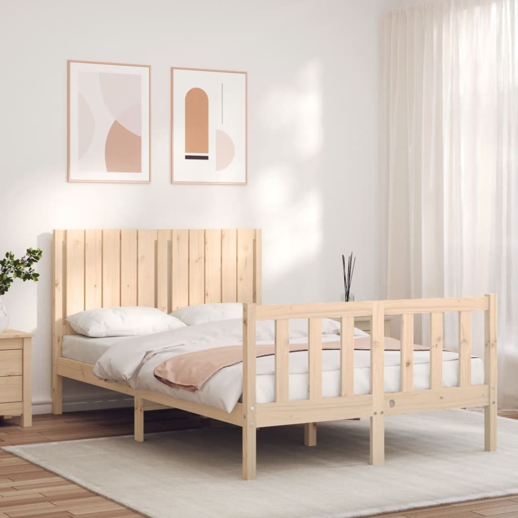 Bed Frame without Mattress 120x200 cm Solid Wood Pine