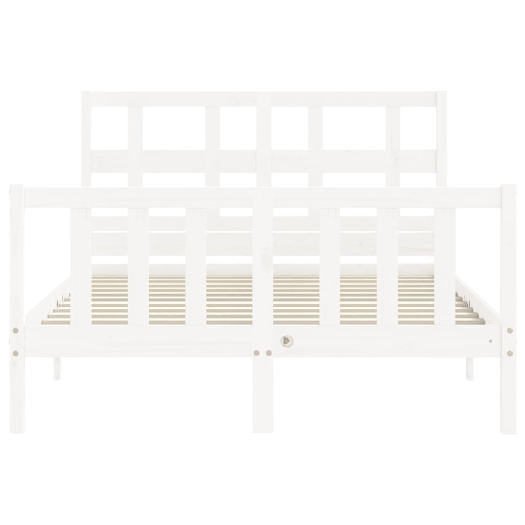Bed Frame without Mattress White 140x200 cm Solid Wood Pine