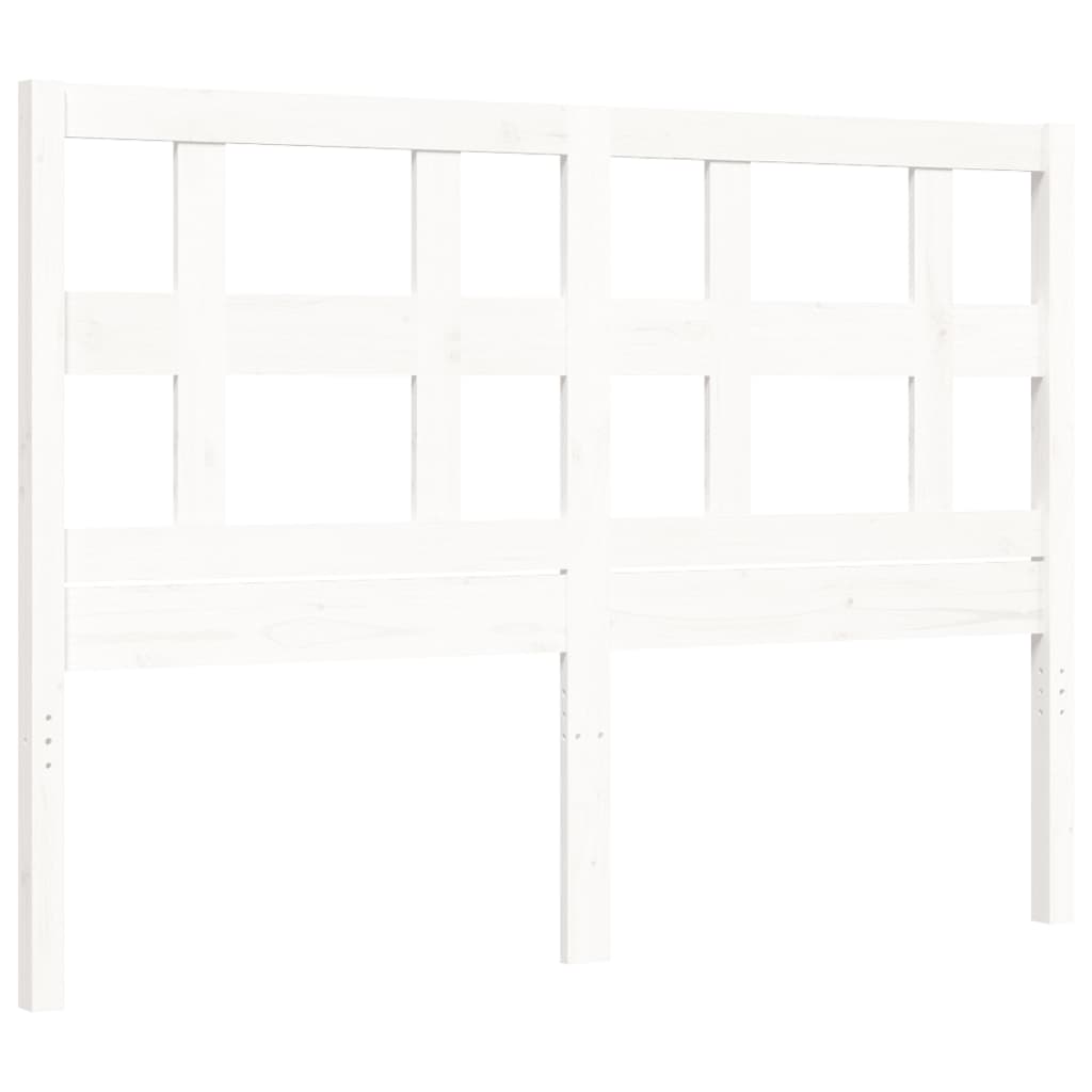 Bed Frame without Mattress White 140x200 cm Solid Wood Pine