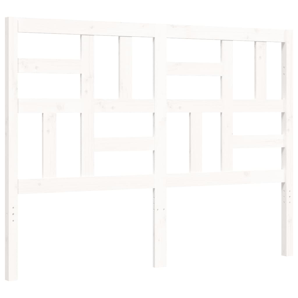 Bed Frame without Mattress White Small Double Solid Wood Pine
