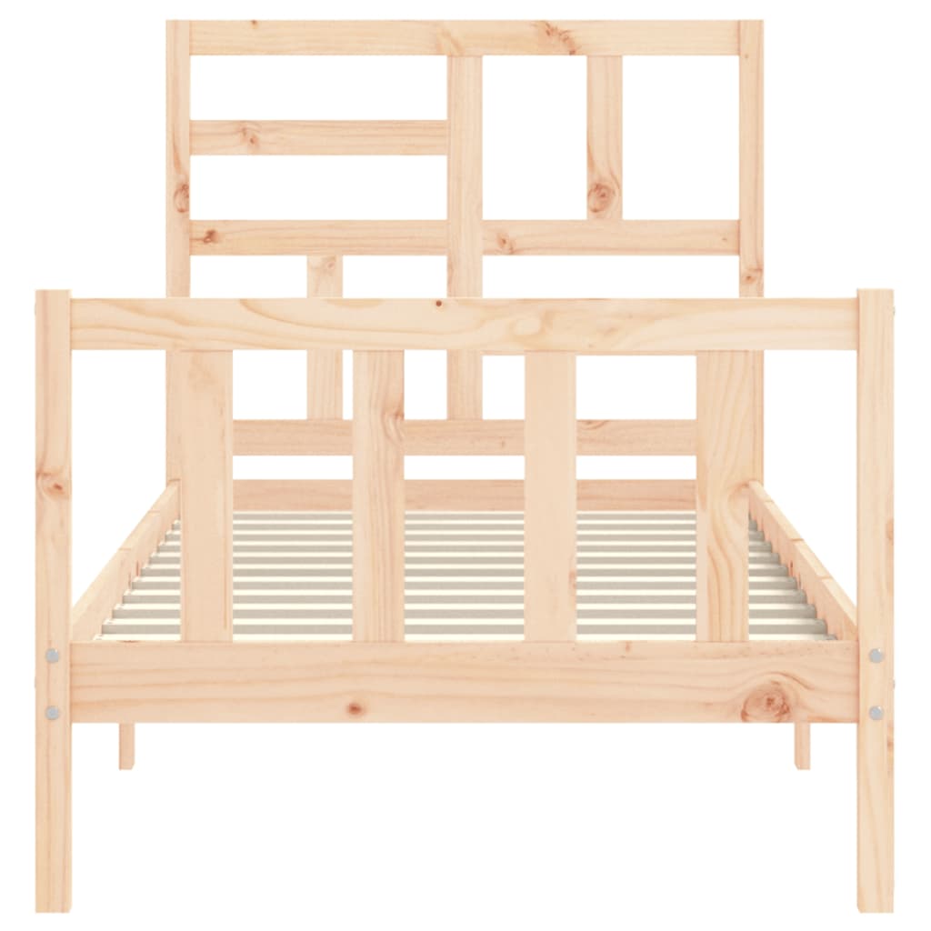 Bed Frame without Mattress 90x200 cm Solid Wood Pine