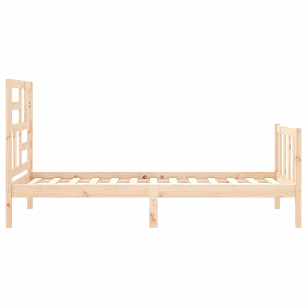 Bed Frame without Mattress 90x200 cm Solid Wood Pine
