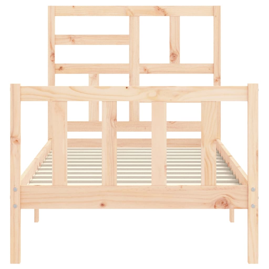 Bed Frame without Mattress 100x200 cm Solid Wood Pine