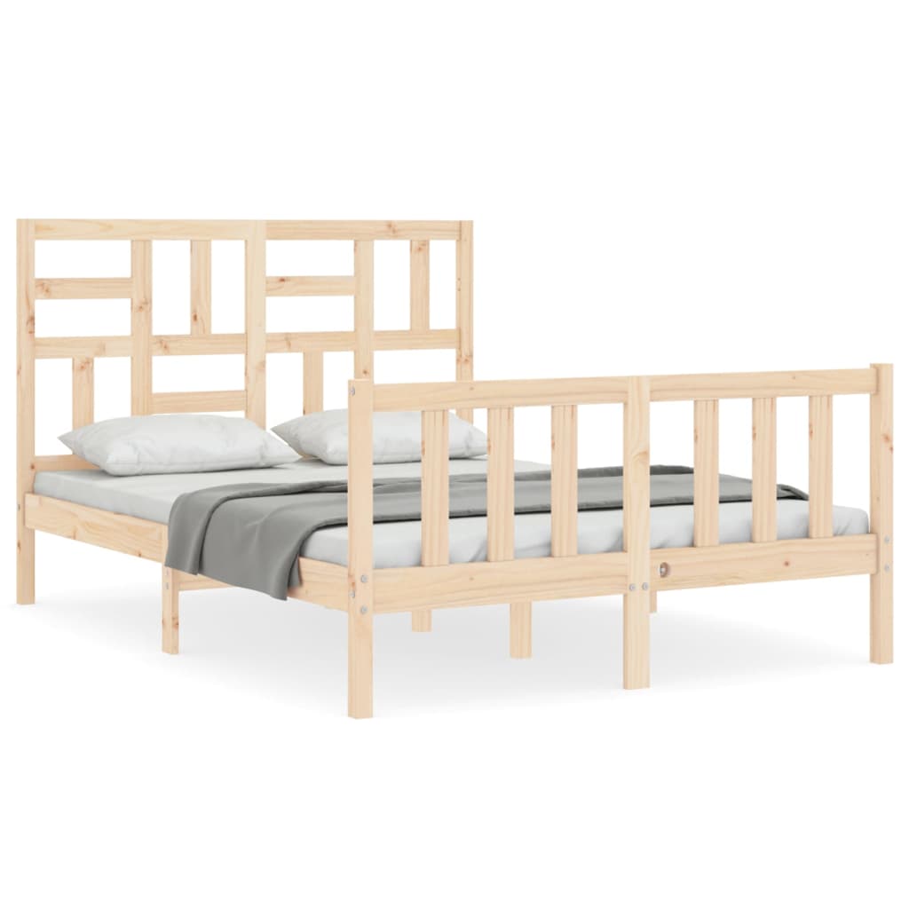 Bed Frame without Mattress 120x200 cm Solid Wood Pine