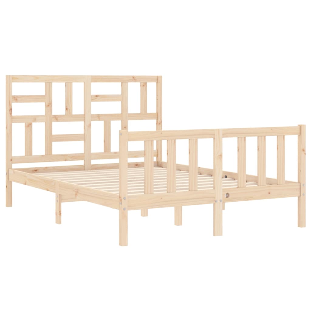 Bed Frame without Mattress 120x200 cm Solid Wood Pine