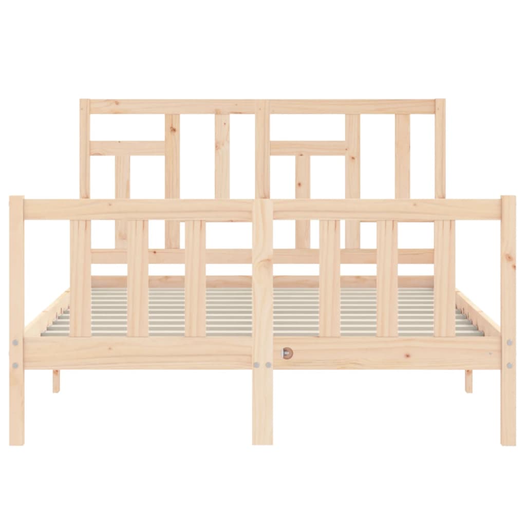 Bed Frame without Mattress 140x190 cm Solid Wood Pine