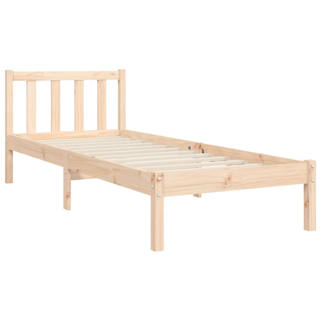 Bed Frame without Mattress Single Solid Wood Pine