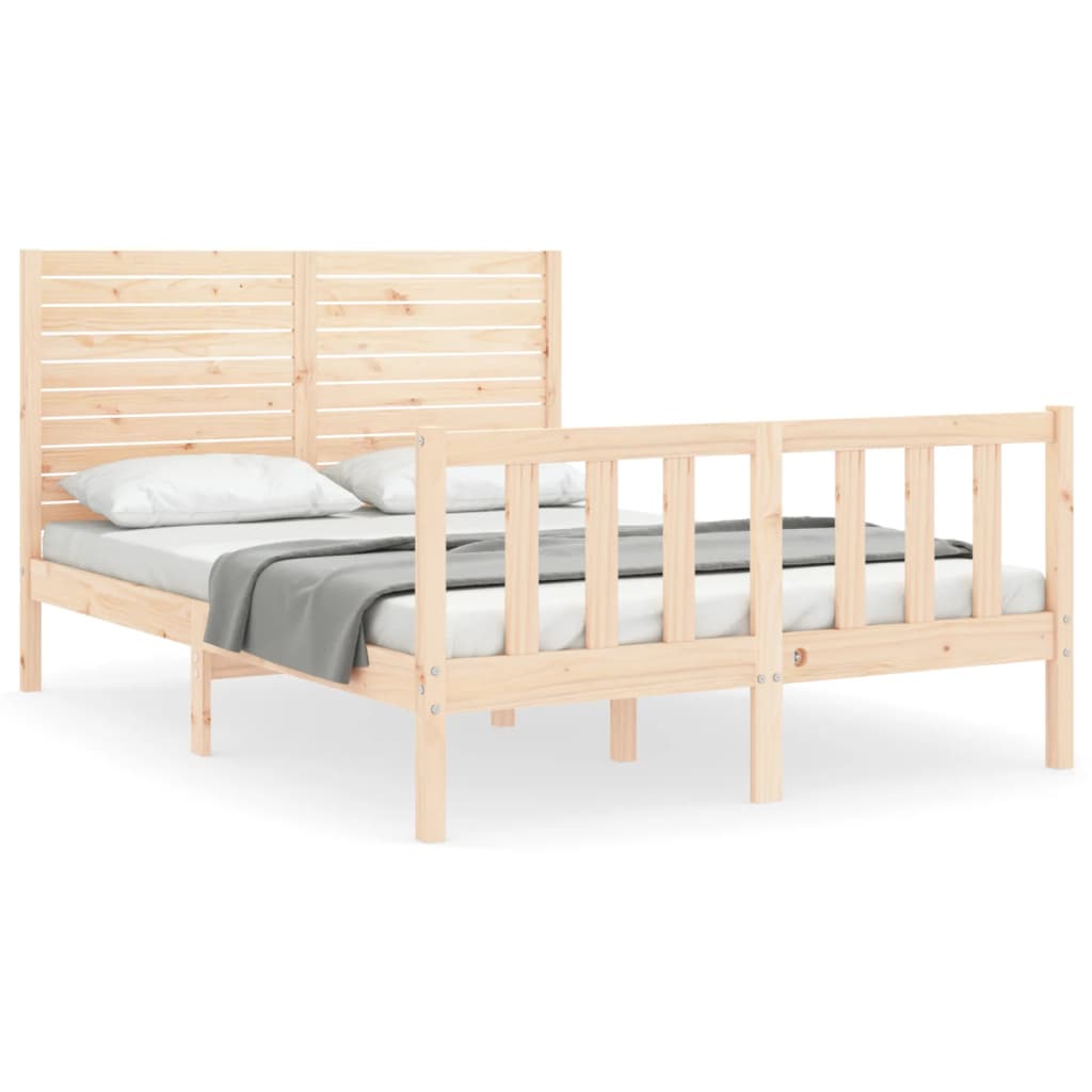 Bed Frame without Mattress 120x200 cm Solid Wood Pine